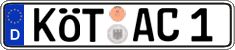 German license plate, Regular plates