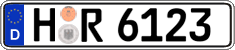 German license plate, Regular plates