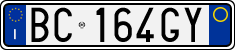License plate of Italy, Cars (1994 year series)