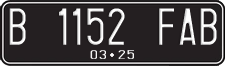 License plate of Indonesia, Regular plates