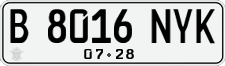 License plate of Indonesia, Regular plates