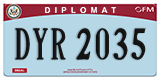 Federal license plates, Diplomatic