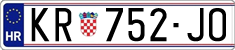 License plate of Croatia, Regular plates