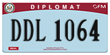 Federal license plates, Diplomatic