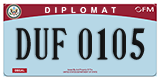 Federal license plates, Diplomatic