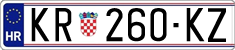 License plate of Croatia, Regular plates