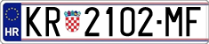 License plate of Croatia, Regular plates