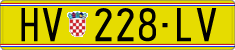 License plate of Croatia, Military