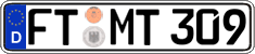 German license plate, Regular plates