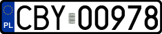 License plates of Poland, Regular car plates