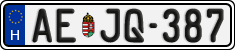 license plates of Hungary, Regular plates (2022)