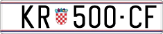 License plate of Croatia, Regular plates