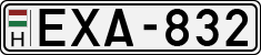 license plates of Hungary, Cars (1990)