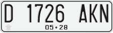 License plate of Indonesia, Regular plates