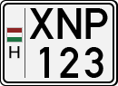 license plates of Hungary, Cars (1990)