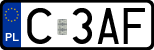 License plates of Poland, Regular car plates