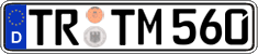 German license plate, Regular plates