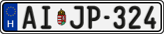 license plates of Hungary, Regular plates (2022)
