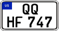 Federal license plates, US Army in Germany