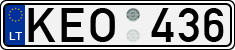 License plate of Lithuania, Cars