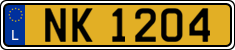 License plate of Luxembourg, 2003 year system