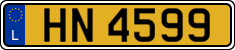 License plate of Luxembourg, 2003 year system