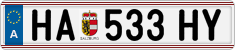 License plate of Austria, Regular plates