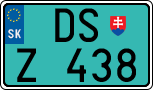 License plate of Slovakia, Special vehicles