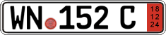 German license plate, Export transit plates