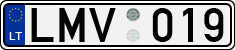 License plate of Lithuania, Cars