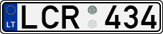 License plate of Lithuania, Cars