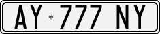 License plate of Italy, Cars (1994 year series)