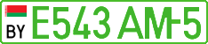 License plate Belarus, Electric vehicles (cars)