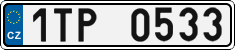 License plate of the Czech Republic, Cars (2001)