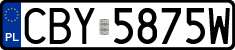 License plates of Poland, Regular car plates