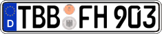 German license plate, Regular plates