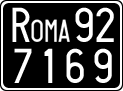 License plate of Italy, Cars (1927 year series)