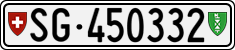 License plate of Switzerland, Cars
