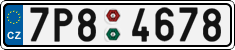 License plate of the Czech Republic, Cars (2001)