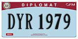 Federal license plates, Diplomatic