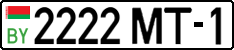 License plate Belarus, Cars (2004)