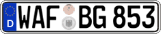 German license plate, Regular plates