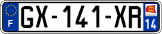 French license plate, SIV (ordinary)