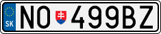 License plate of Slovakia, Cars