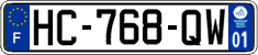 French license plate, SIV (ordinary)
