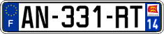 French license plate, SIV (ordinary)