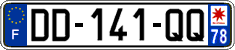 French license plate, SIV (ordinary)