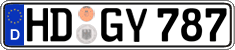 German license plate, Regular plates