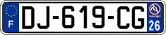 French license plate, SIV (ordinary)
