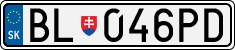 License plate of Slovakia, Cars